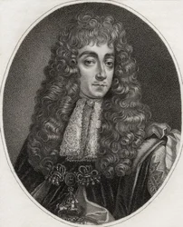 George Villiers, graviert von Bocquet, Illustration aus 